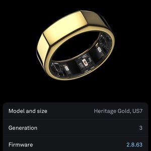 SIZE 7 GOLD AUTHENTIC OURA RING!!!